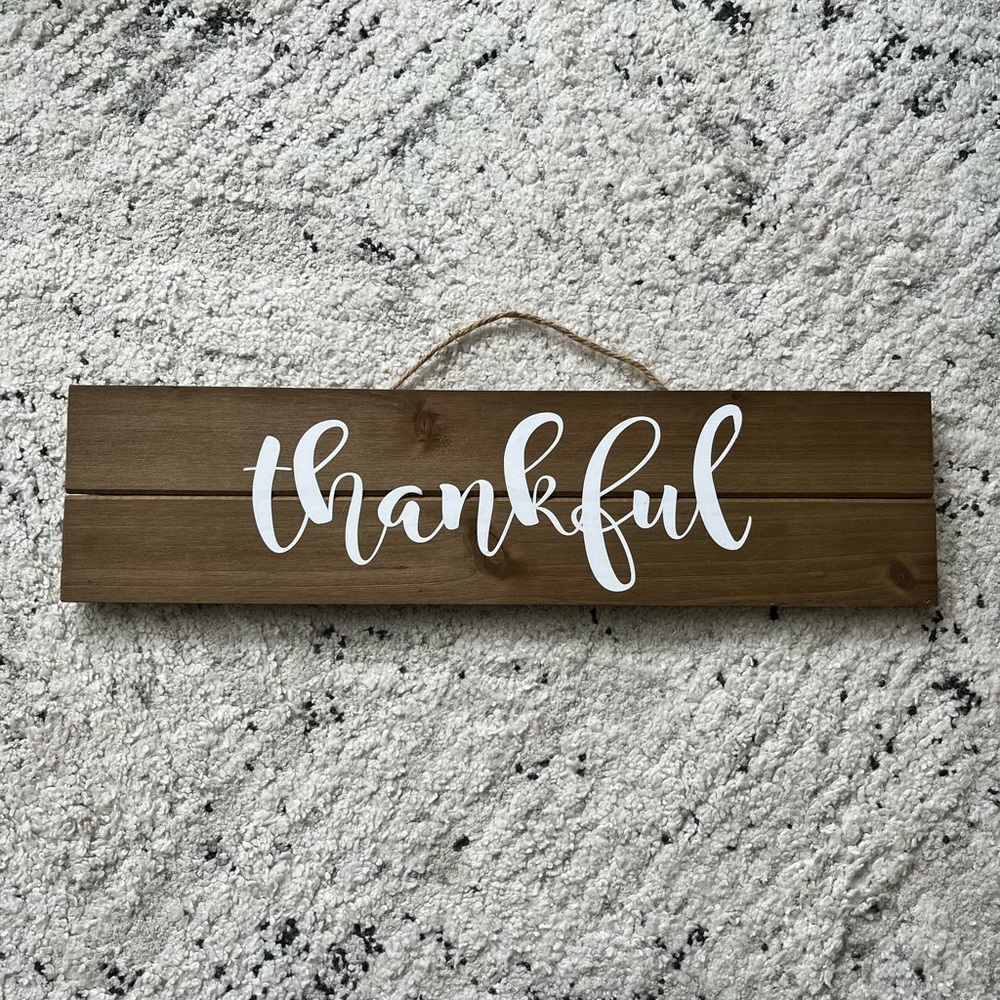 Thankful Wooden Wall Sign